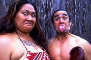 Maori-pair at the Haka-dance (Photo: Dirk Bleyer)