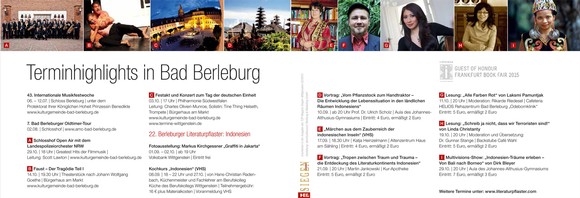 22. Berleburger Literaturpflaster: Indonesien (TOP MAGAZIN Siegen-Wittgenstein - Sommer 2015)
