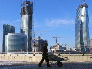 Das neue Russland: Moskau City - Bauphase Januar 2007 (Foto: Wikipedia)
