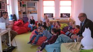 Kindergarten-Lesung von Matthias Wieland: ‚Mumins‘ von Tove und Lars Jansson; Die kleinen Zuhörer des Familienzentrums Blauland in Raumland; Foto: Doro Vetter