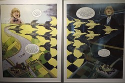 In der Volksbank Wittgenstein sieht man, wie die Graphic Novel „M.C. Escher - Unmögliche Welten“ Werke des niederländischen Grafikers zitiert. (Foto: Jens Gesper)