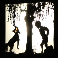 Theater: Antoine de Saint-Exupéry 'Der kleine Prinz' inszeniert vom Theater der Dämmerung: Bühnenbild - der kleine Prinz trifft auf den Fuchs, Foto: Jens Gesper