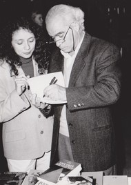 Lesung: Oh-ja-ja-ja von Ignácio de Loyola Brandão, Kurhaus 14.10.1994, Ignácio de Loyola Brandão signiert, Foto: Gerd Gerhard (privat)
